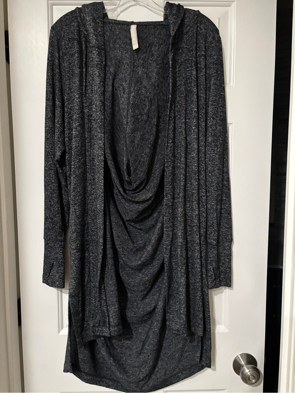Athleta Gray Hooded Cocoon Cardigan - Size Small
